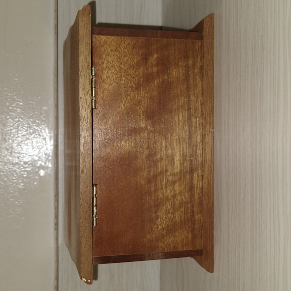 Vintage Wooden Ring/Earring Jewelry Box - Picture 9 of 11